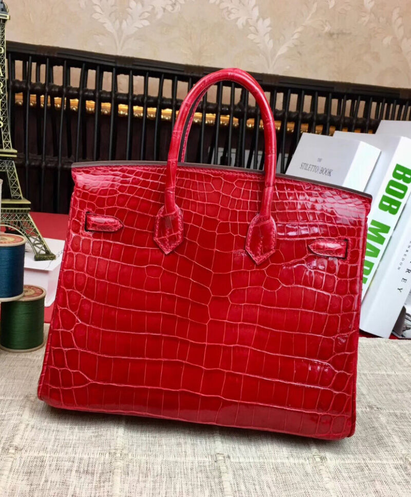 Hermes Birkin 25 Crocodile leather Red